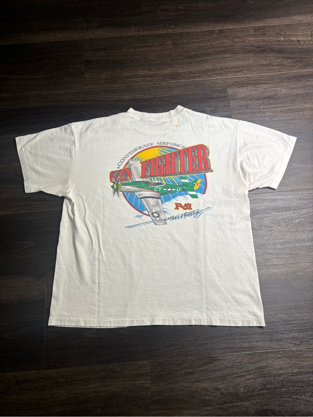 Vintage Airforce P 51 Gun Fighter Tshirt